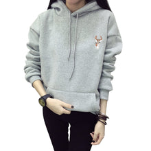 Load image into Gallery viewer, Fashion Deer Embroidery Hoodies Casual Sweatshirts Hoodie for Women