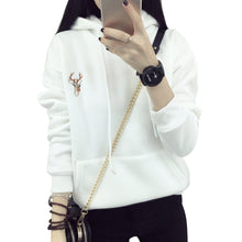 Load image into Gallery viewer, Fashion Deer Embroidery Hoodies Casual Sweatshirts Hoodie for Women