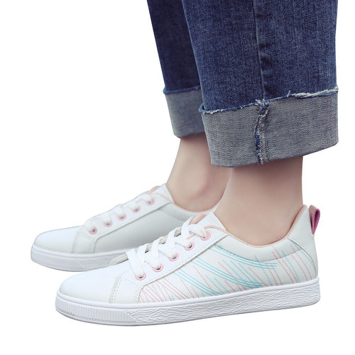 Shoes Women Shoes Flat With Lace-Up White Shoes Single Shoes