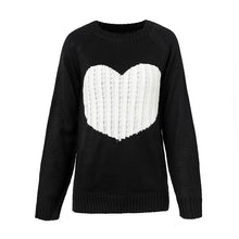 Load image into Gallery viewer, Sleeve Sweater Heart Patchwork Winter Thin Knitwear Pullover Sweters Women